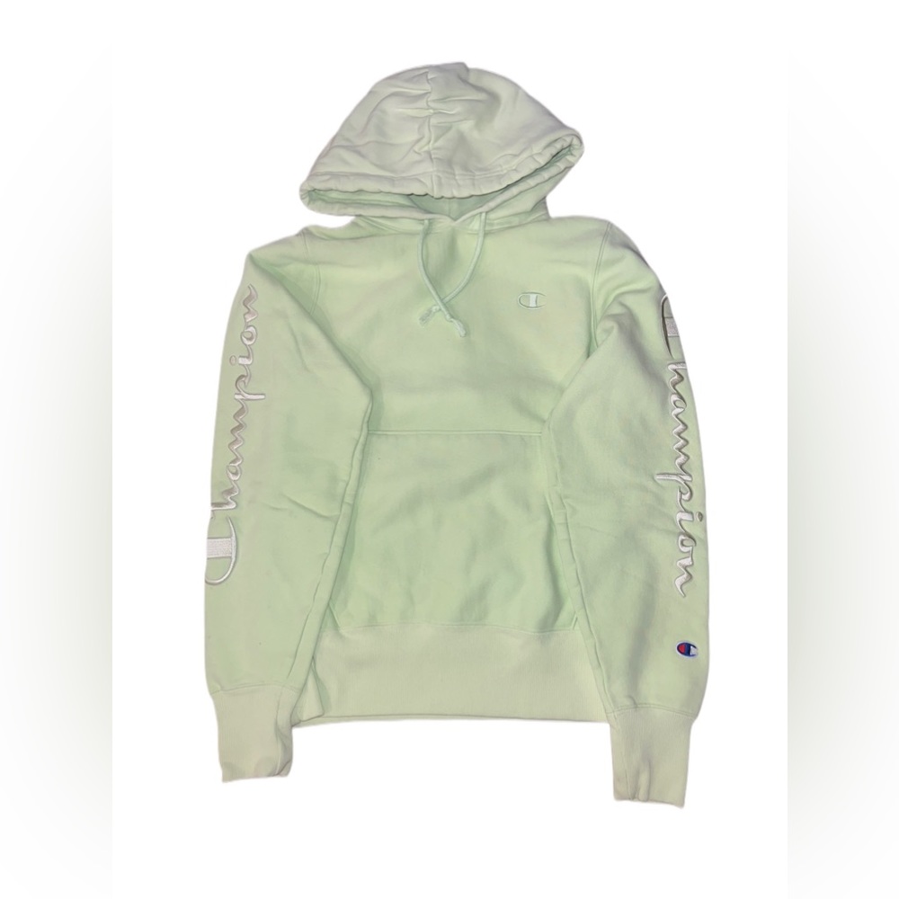 Lime Champion Reverse Weave Hoodie Size Small